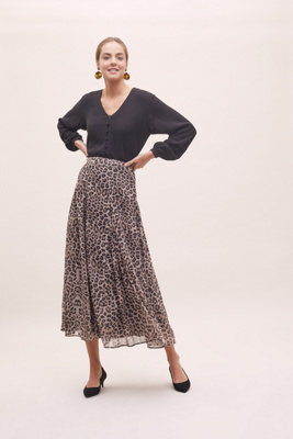 anthropologie leopard dress