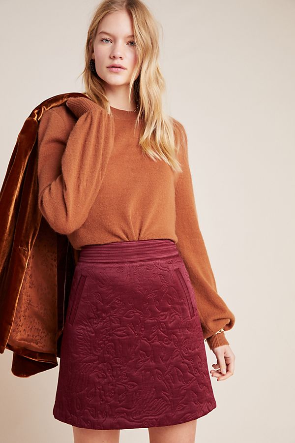Slide View: 1: Beatrice Quilted Mini Skirt