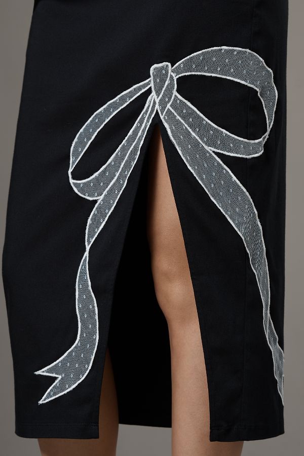 Slide View: 4: Maeve Bow Midi Pencil Skirt