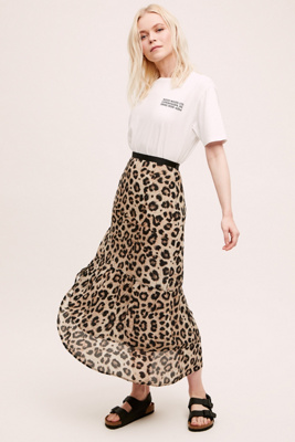 anthropologie leopard dress