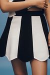 Thumbnail View 2: Maeve Striped Scalloped Hem Knit Mini Skirt