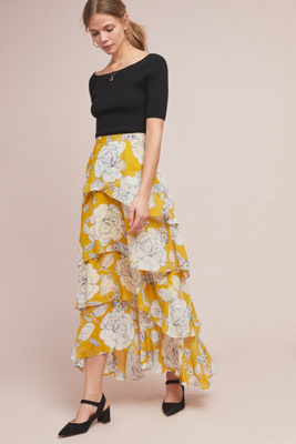 tiered maxi skirt anthropologie