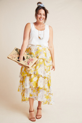 tiered maxi skirt anthropologie