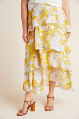 tiered maxi skirt anthropologie