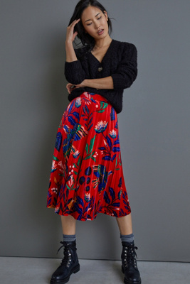 velvet midi skirt uk