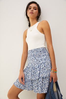 tiered mini skirt uk