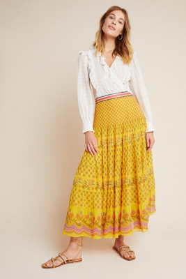 anthropologie long skirt