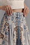 Thumbnail View 4: Ranna Gill Linen Blend Belted Seashell Midi Skirt