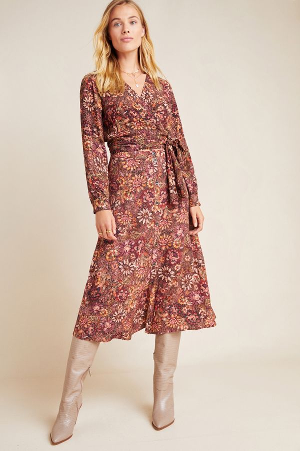Sadie Floral Midi Skirt | Anthropologie