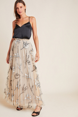 anthropologie long skirt