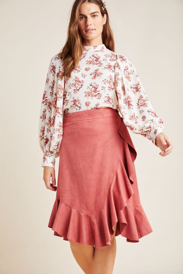 Marston Ruffled Wrap Skirt