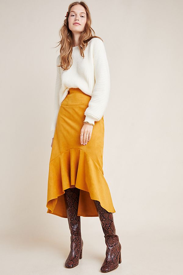 Slide View: 1: Cosima Flounced Midi Skirt
