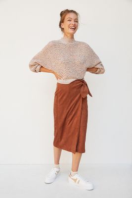 wrap midi skirt uk