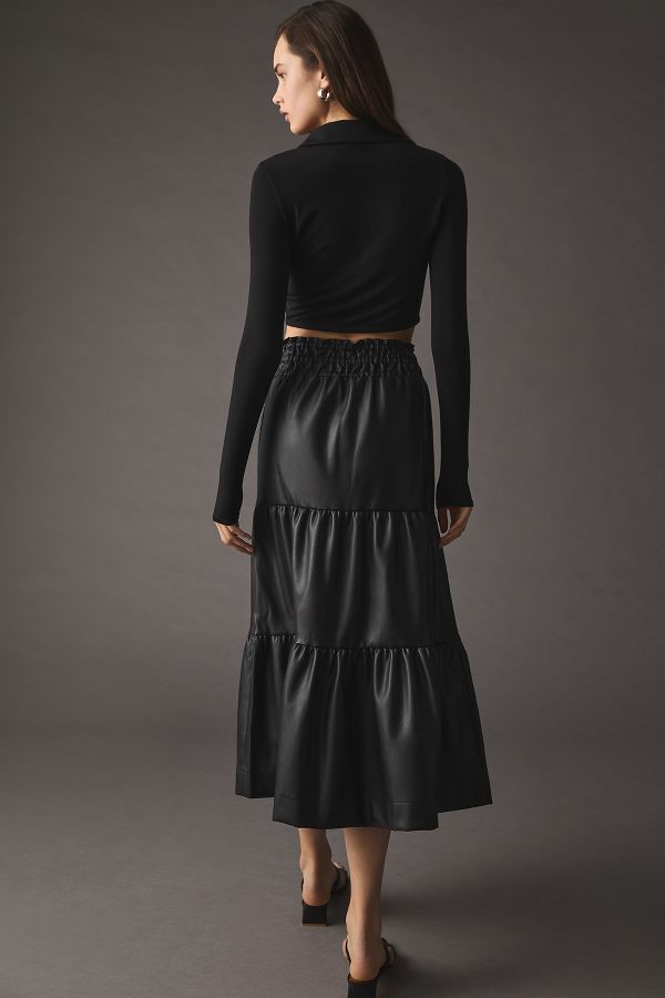 Vista de diapositivas: 5: The Somerset Faux Leather Midi Skirt