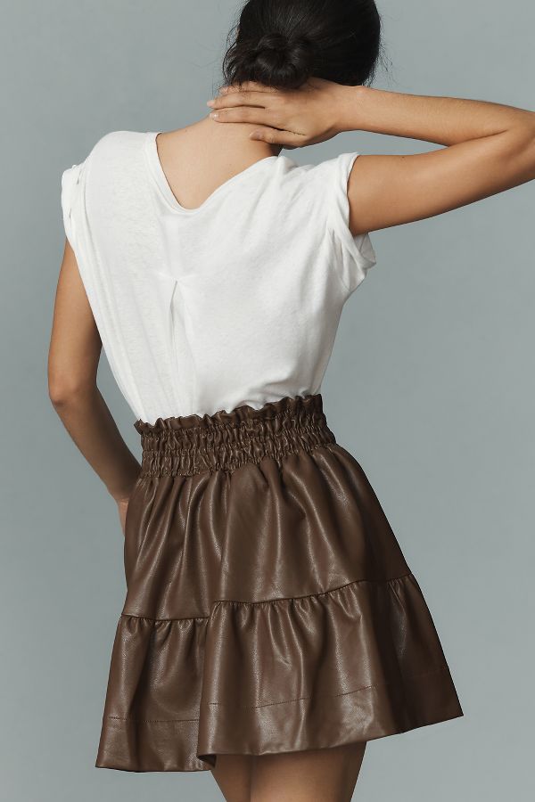 Slide View: 4: The Somerset Mini Skirt: Faux Leather Edition