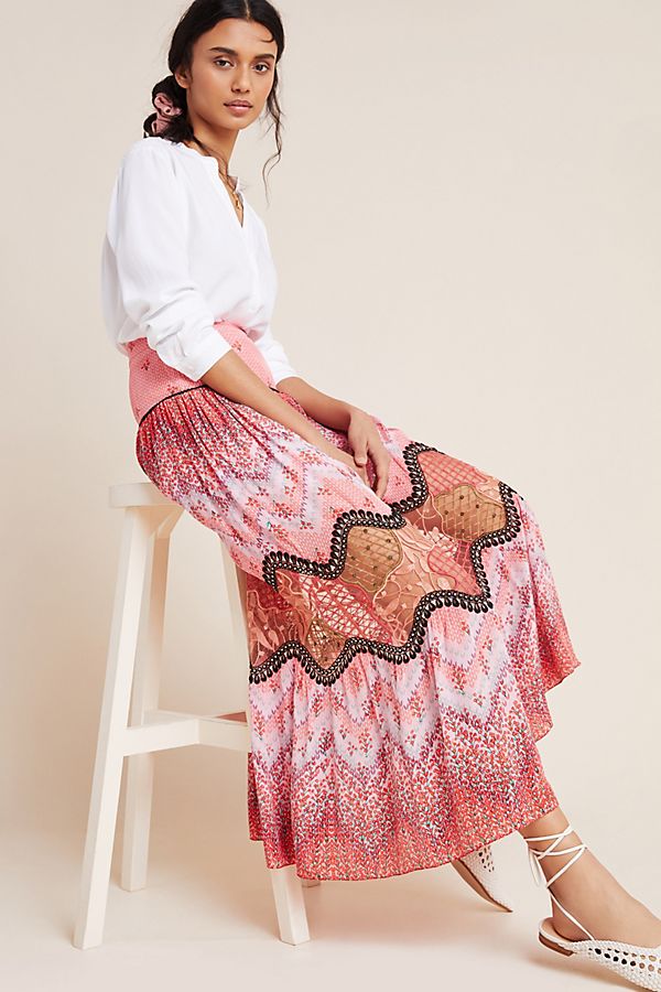 Slide View: 1: Haylie Lace Maxi Skirt