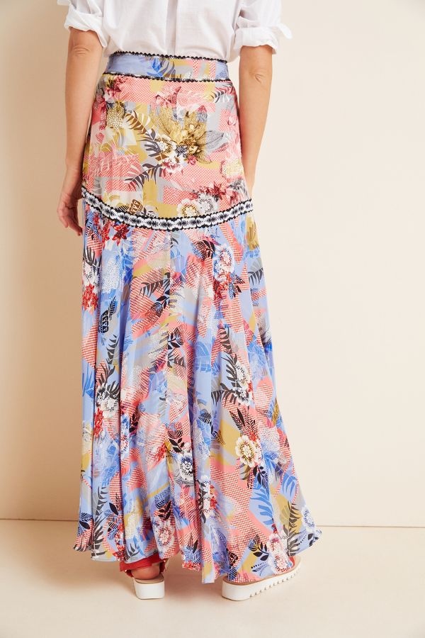 Taylor Embroidered Maxi Skirt | Anthropologie