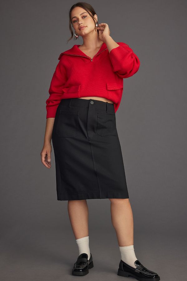 Slide View: 8: The Colette Knee-Length Skirt by Maeve