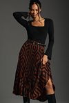 Thumbnail View 1: The Valerie Pleated Midi Skirt by Maeve: Michelle Armas Edition