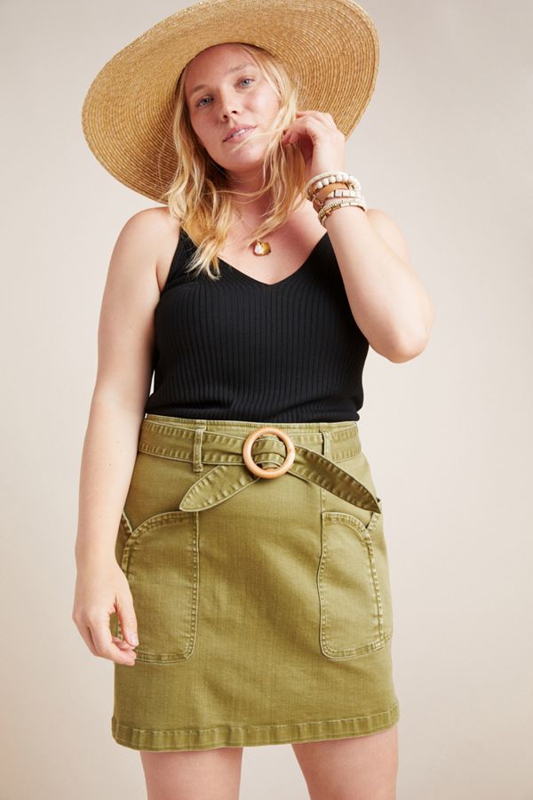 Charles Plaid Belted Mini Skirt