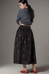 Thumbnail View 3: Avec Les Filles Cherry Appliqué Full Midi Skirt