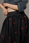 Thumbnail View 4: Avec Les Filles Cherry Appliqué Full Midi Skirt