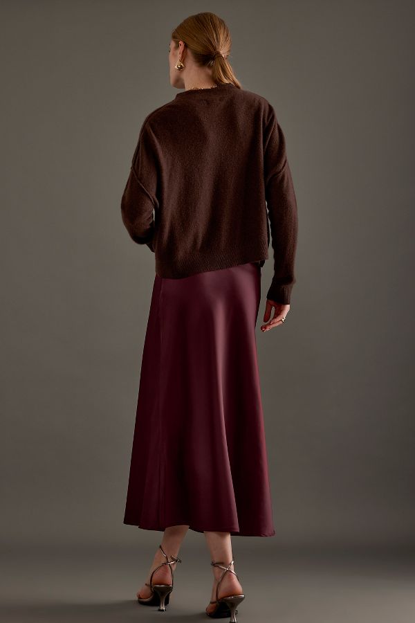 Slide View: 2: Selected Femme Lena Midi Slip Skirt