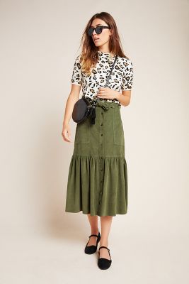 anthropologie utility skirt