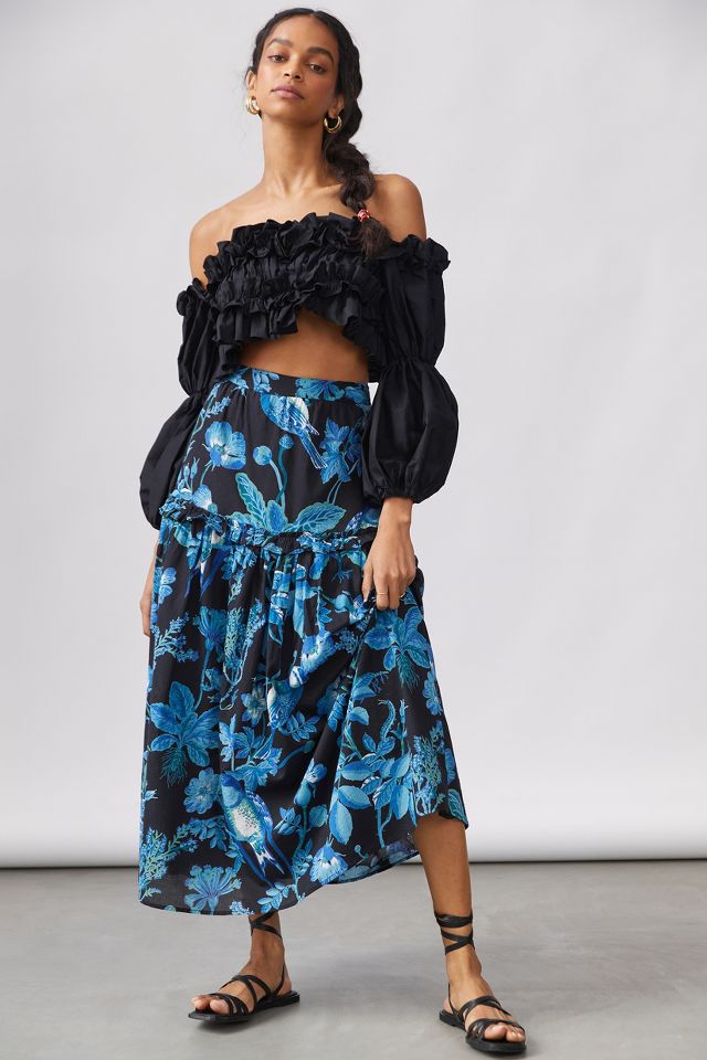 Floral A-Line Maxi Skirt | Anthropologie