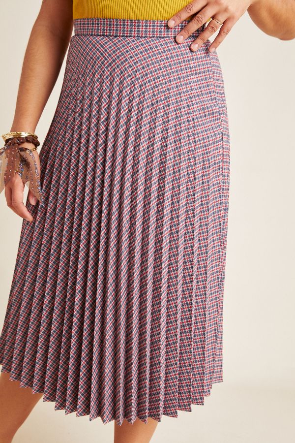 Wilma Pleated Midi Skirt | Anthropologie