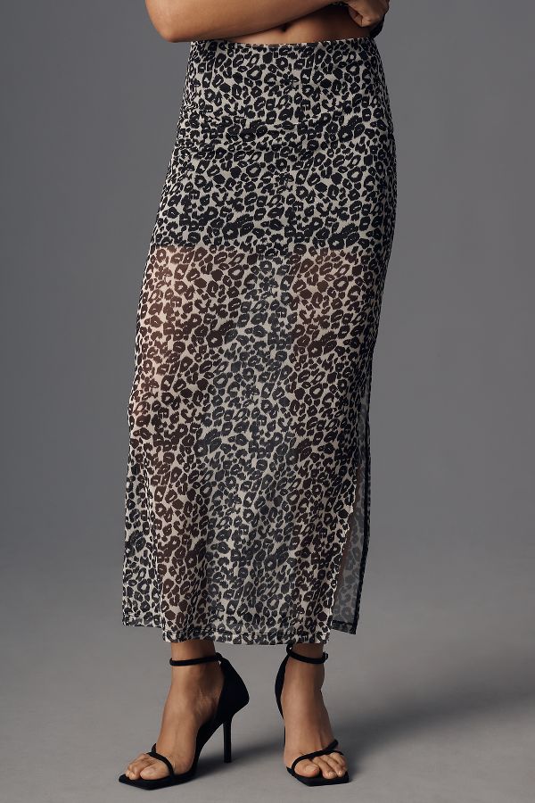 Slide View: 2: Maeve Mesh Maxi Skirt