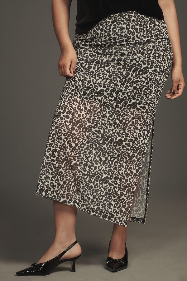 Slide View: 6: Maeve Mesh Maxi Skirt