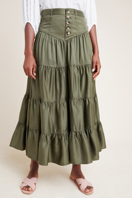 tiered maxi skirt anthropologie