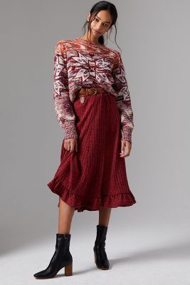 Pauline Midi Sweater Skirt | Anthropologie