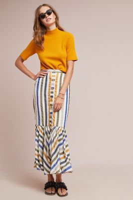 Island Striped Skirt | Anthropologie