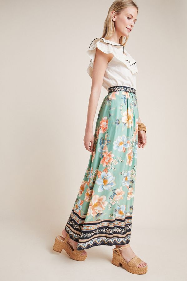 Farm Rio for Anthropologie Siren Maxi Skirt | Anthropologie