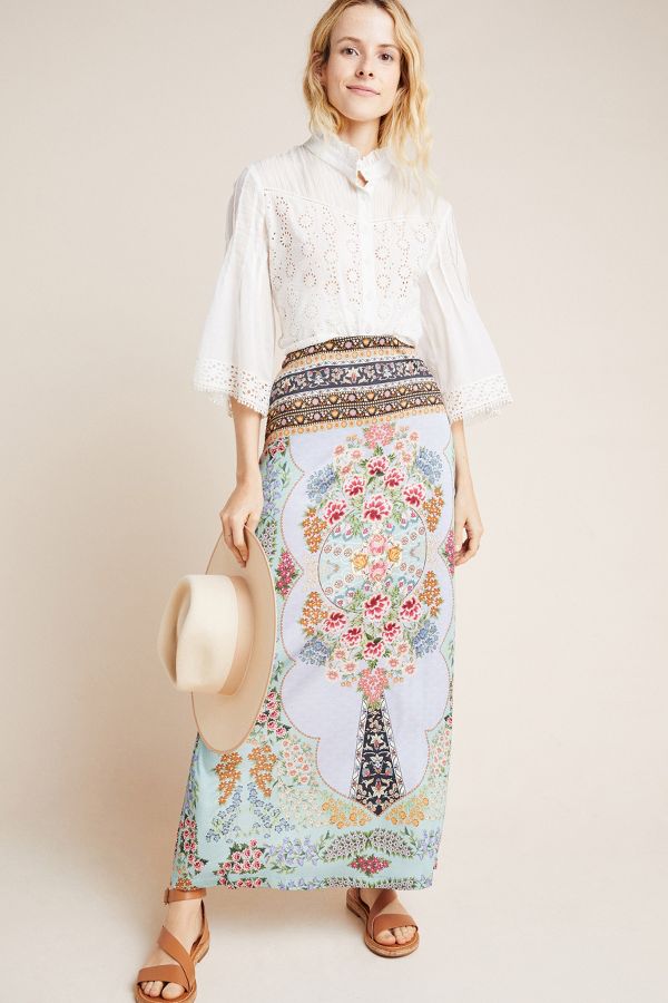 Farm Rio Floral Midi Skirt | Anthropologie