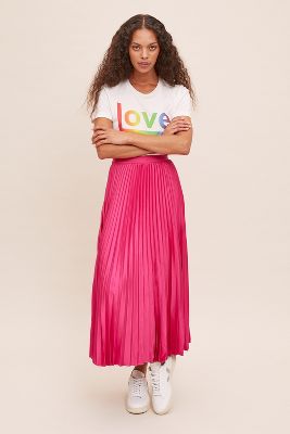 plisse maxi skirt