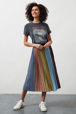 striped pleated skirt uk