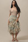 Thumbnail View 1: The Chéri Ruffled Tulle Midi Skirt by Anthropologie