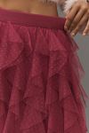 Thumbnail View 4: The Chéri Ruffled Tulle Midi Skirt by Anthropologie