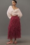 Thumbnail View 1: The Chéri Ruffled Tulle Midi Skirt by Anthropologie