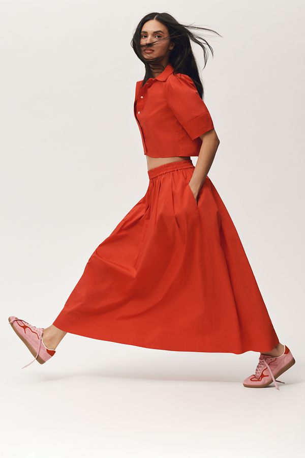 Slide View: 1: Maeve Pull-On Circle Skirt