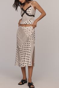 Slide View: 3: By Anthropologie Polka Dot Midi Unterrock