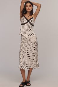 Slide View: 1: By Anthropologie Polka Dot Midi Unterrock