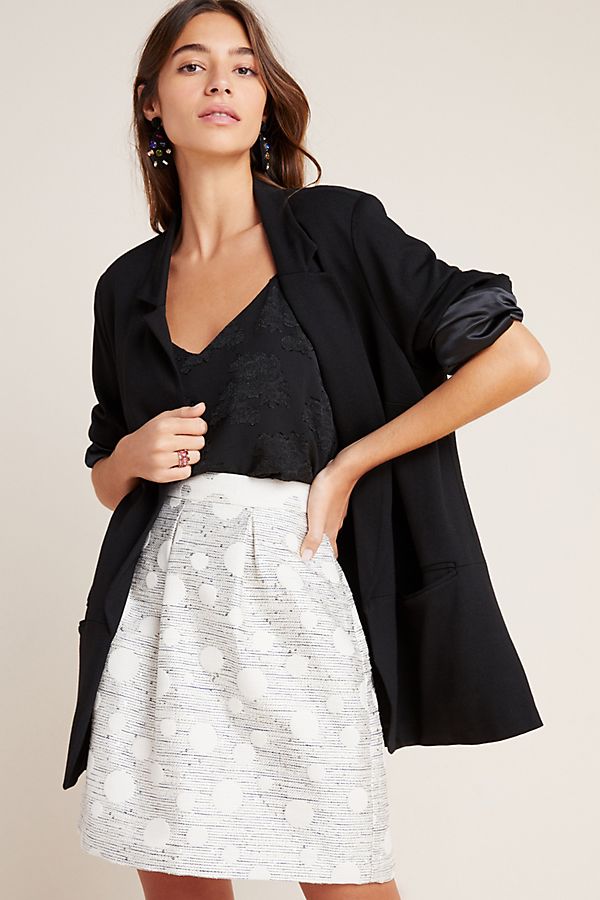 Slide View: 1: Anya Dotted Jacquard Mini Skirt