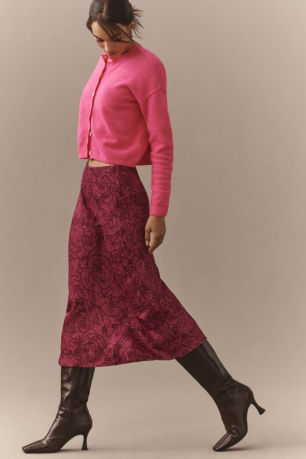 Slide View: 5: The Tilda Midi Slip Skirt by Anthropologie