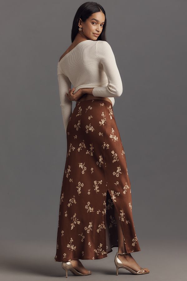 Slide View: 2: The Tilda Maxi Slip Skirt: Side Slit Edition