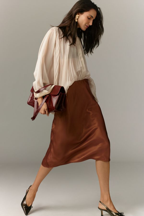 Slide View: 1: The Tilda Slip Skirt: Shine Edition