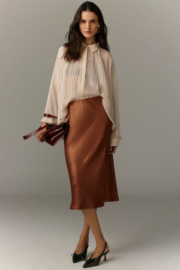 Slide View: 4: The Tilda Slip Skirt: Shine Edition